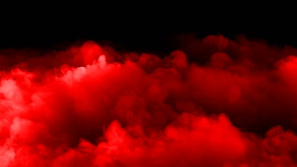 Realistic Dry Ice Smoke Red Blood Clouds Fog Overlay Different — Video Stock