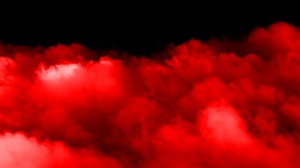 Nubes Sangre Roja Humo Hielo Seco Realista Niebla Superposición Para — Vídeos de Stock