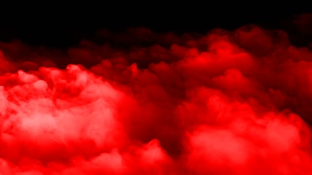 Realistische Trockeneis Rauch Rote Blutwolken Nebel Overlay Für Verschiedene Projekte — Stockvideo