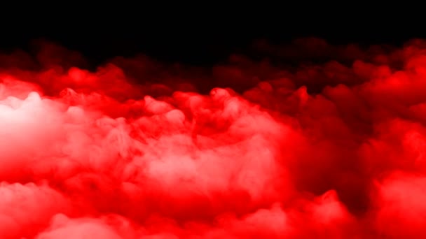 Realistické Dry Ice Smoke Red Blood Clouds Fog Overlay Pro — Stock video