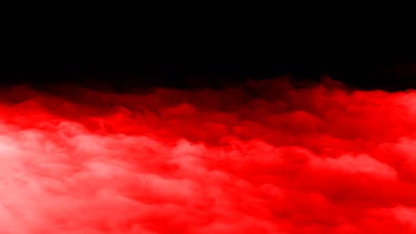 Nubes Sangre Roja Humo Hielo Seco Realista Niebla Superposición Para — Vídeo de stock