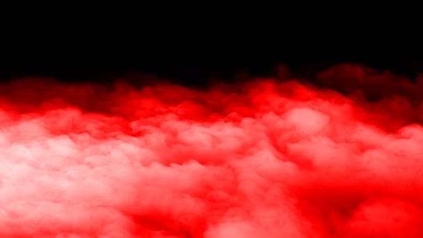 Fumée Glace Sèche Réaliste Nuages Sang Rouge Superposition Brouillard Pour — Video