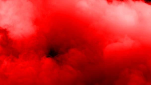 Humo Hielo Seco Realista Nubes Sangre Roja Niebla Overlay Para — Vídeo de stock