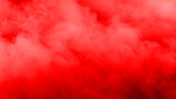 Gelo Seco Realista Fumaça Nuvens Sangue Vermelho Sobreposição Nevoeiro Para — Vídeo de Stock