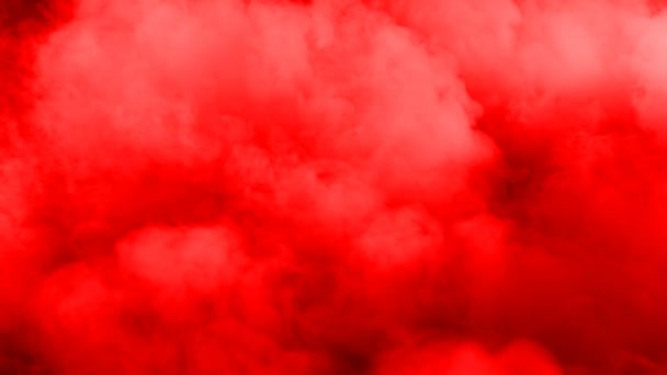 Fumée Glace Sèche Réaliste Nuages Sang Rouge Superposition Brouillard Pour — Video