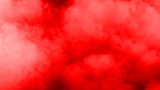 Humo Hielo Seco Realista Nubes Sangre Roja Niebla Overlay Para — Vídeo de stock