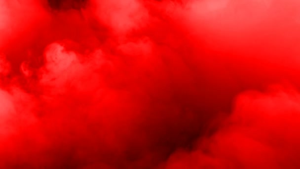 Humo Hielo Seco Realista Nubes Sangre Roja Niebla Overlay Para — Vídeo de stock