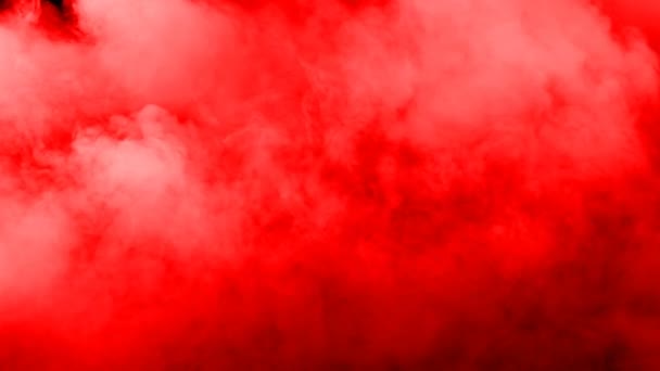 Fumée Glace Sèche Réaliste Nuages Sang Rouge Superposition Brouillard Pour — Video