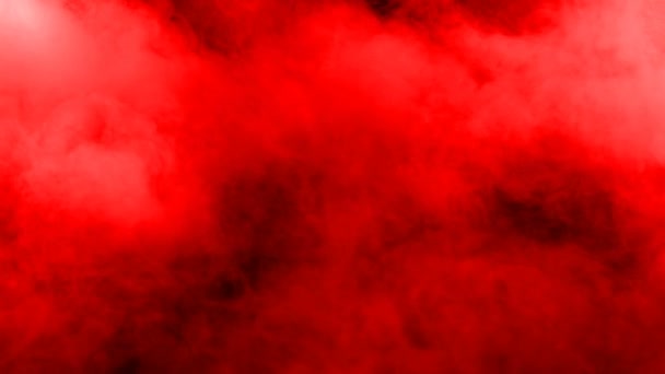 Fumée Glace Sèche Réaliste Nuages Sang Rouge Superposition Brouillard Pour — Video