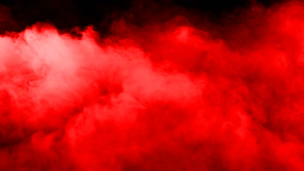 Humo Hielo Seco Realista Nubes Sangre Roja Niebla Overlay Para — Vídeos de Stock