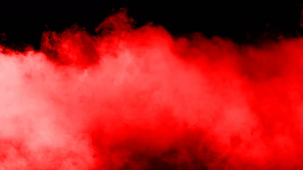 Gelo Seco Realista Fumaça Nuvens Sangue Vermelho Sobreposição Nevoeiro Para — Vídeo de Stock