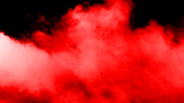 Fumée Glace Sèche Réaliste Nuages Sang Rouge Superposition Brouillard Pour — Video