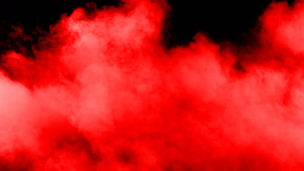 Fumée Glace Sèche Réaliste Nuages Sang Rouge Superposition Brouillard Pour — Video