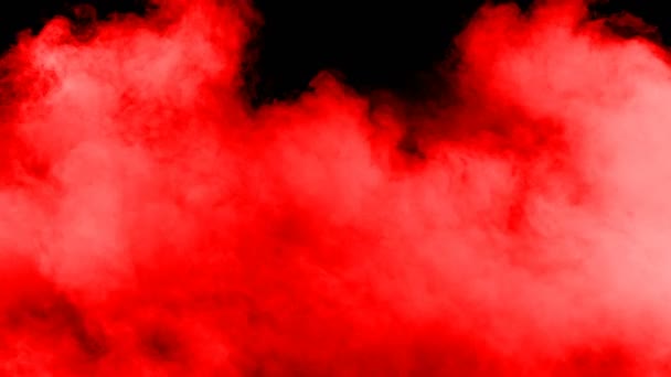 Humo Hielo Seco Realista Nubes Sangre Roja Niebla Overlay Para — Vídeos de Stock