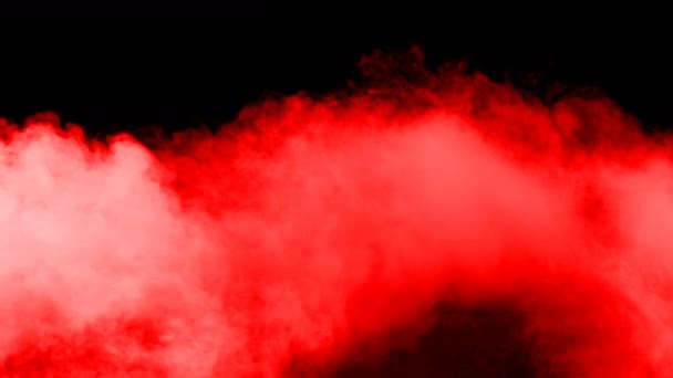 Fumée Glace Sèche Réaliste Nuages Sang Rouge Superposition Brouillard Pour — Video