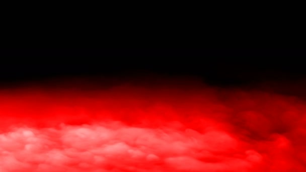 Realistické Dry Ice Smoke Red Blood Clouds Fog Overlay Pro — Stock video