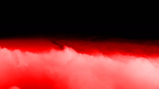 Fumée Glace Sèche Réaliste Nuages Sang Rouge Superposition Brouillard Pour — Video