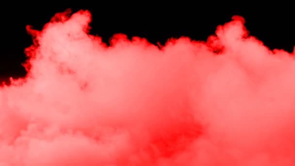Humo Hielo Seco Realista Nubes Sangre Roja Niebla Overlay Para — Vídeos de Stock