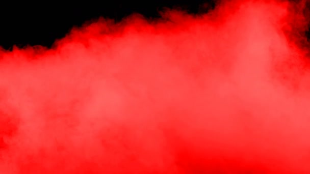 Fumée Glace Sèche Réaliste Nuages Sang Rouge Superposition Brouillard Pour — Video