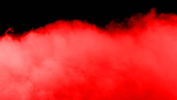 Fumée Glace Sèche Réaliste Nuages Sang Rouge Superposition Brouillard Pour — Video