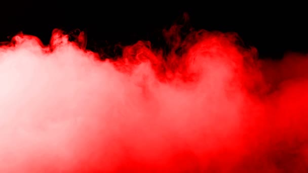 Humo Hielo Seco Realista Nubes Sangre Roja Niebla Overlay Para — Vídeo de stock