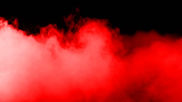 Humo Hielo Seco Realista Nubes Sangre Roja Niebla Overlay Para — Vídeo de stock