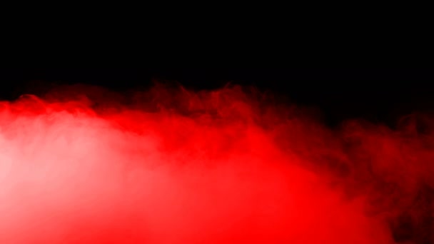 Fumée Glace Sèche Réaliste Nuages Sang Rouge Superposition Brouillard Pour — Video