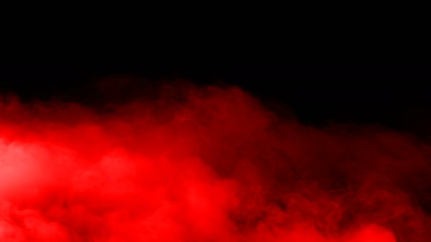 Darah Abstrak Awan Merah Pada Black Background Overlay Untuk Proyek — Stok Video