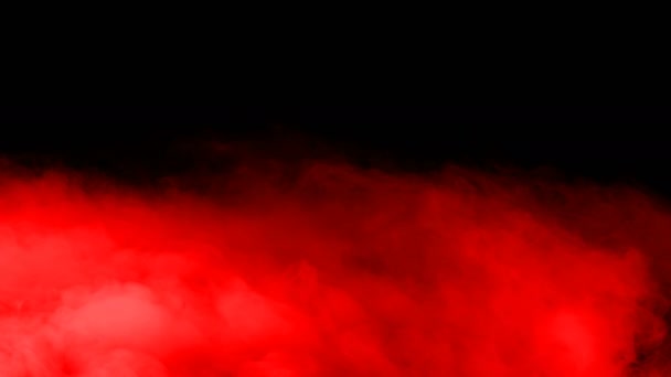 Sangre Abstracta Nubes Rojas Sobre Fondo Negro Oscuro Superposición Para — Vídeo de stock
