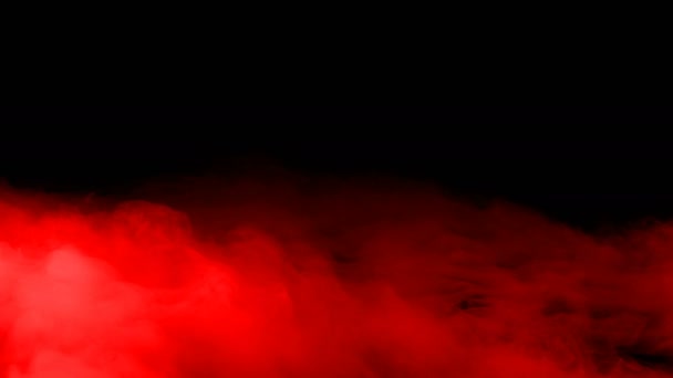 Абстрактные Кровавые Красные Облака Черном Темном Фоне Наложение Различных Проектов — стоковое видео