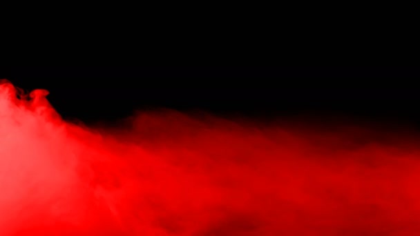 Sangre Abstracta Nubes Rojas Sobre Fondo Negro Oscuro Superposición Para — Vídeo de stock