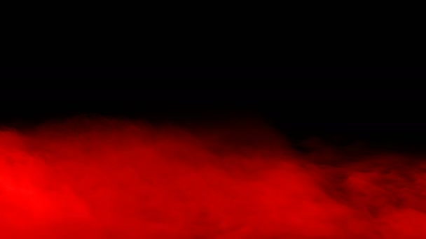 Sangre Abstracta Nubes Rojas Sobre Fondo Negro Oscuro Superposición Para — Vídeo de stock