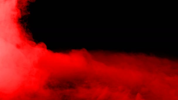 Sangre Abstracta Nubes Rojas Sobre Fondo Negro Oscuro Superposición Para — Vídeo de stock