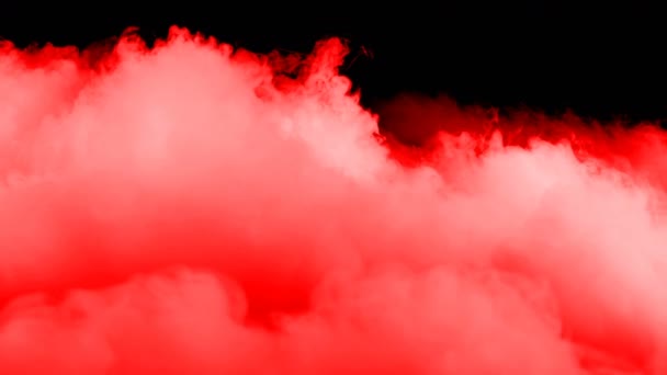 アブストラクト血液黒の暗い背景に赤い雲さまざまなプロジェクトのオーバーレイ レッドカメラスローモーションで撮影された150Fpsあなたは 任意のプログラムでマスクを操作し 美しい結果を得ることができます — ストック動画