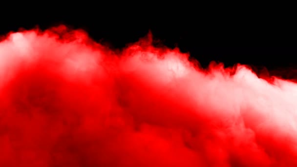 Abstract Blood Red Clouds Black Dark Background Overlay Different Projects — Stock Video