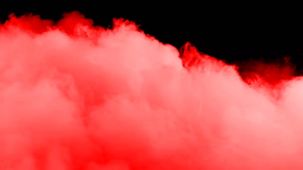Абстрактные Кровавые Красные Облака Черном Темном Фоне Наложение Различных Проектов — стоковое видео