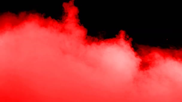 Abstract Blood Red Clouds Black Dark Background Overlay Different Projects — Stock Video