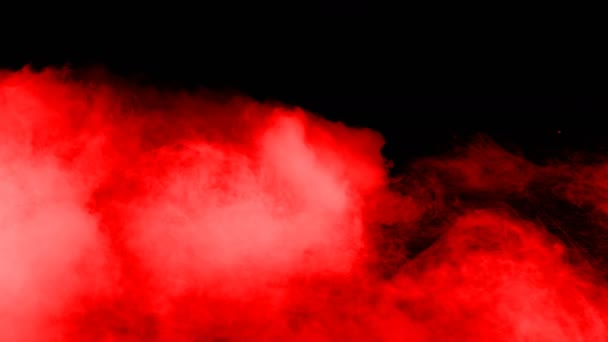 Abstrakcyjna Krew Czerwone Chmury Czarnym Ciemnym Tle Nakładka Różne Projekty — Wideo stockowe