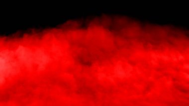 4K Red Armageddon Epic Blood Cinematic Scene Fantasy approaching to camera power energy apocalypse massive clouds smoke wave on black background. (slow motion-150fps) Shooted with red camera.