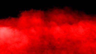 4K Red Armageddon Epic Blood Cinematic Scene Fantasy approaching to camera power energy apocalypse massive clouds smoke wave on black background. (slow motion-150fps) Shooted with red camera.
