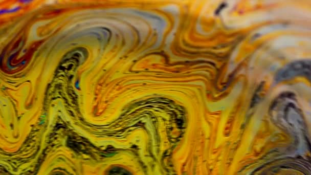 Sapone Grande Bolla Macro Pelle Colori Arcobaleno Colorato Schiuma Sapone — Video Stock