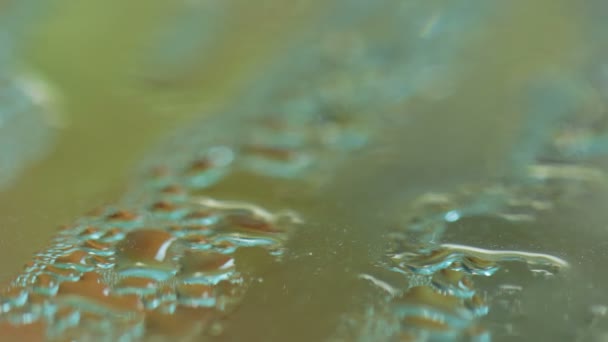 Pfannendeckel Dampftropfen Während Des Kochvorgangs Kochendes Essen Wasserblasen Wasserdampf Essen — Stockvideo