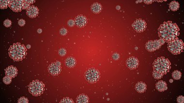 Coronavirus, Covid-19 Aşıları. Coronavirus aşısı çizimi. Dezenfeksiyon kabarcıkları jel.