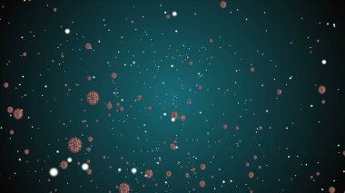 Coronavirus Covid-19 virüsü 2019-ncov pnömoni virüsünün kan örneğidir. Tıbbi Virüs gerçekçi modelleri. Coronavirus duvar kağıdı. Mikroorganizmalar, Patojen bakterileri. Renkli parçacıklar koronavirüs çizimi.