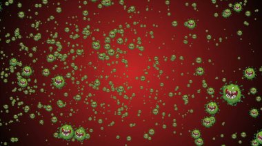 Coronavirus Covid-19 illustration of Infected virus 2019-ncov pneumonia in blood. Medical Virus realistic models. Coronavirus wallpaper. Microorganisms, Pathogens bacterium. Colorful particles coronavirus illustration. clipart