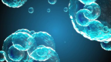 Coronavirus, Covid-19 Aşıları. Coronavirus aşısı çizimi. Dezenfeksiyon kabarcıkları jel.