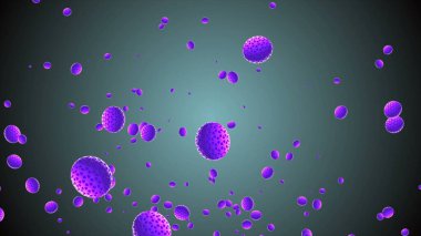 Coronavirus Covid-19 virüsü 2019-ncov pnömoni virüsünün kan örneğidir. Tıbbi Virüs gerçekçi modelleri. Coronavirus duvar kağıdı. Mikroorganizmalar, Patojenler bakterisi.