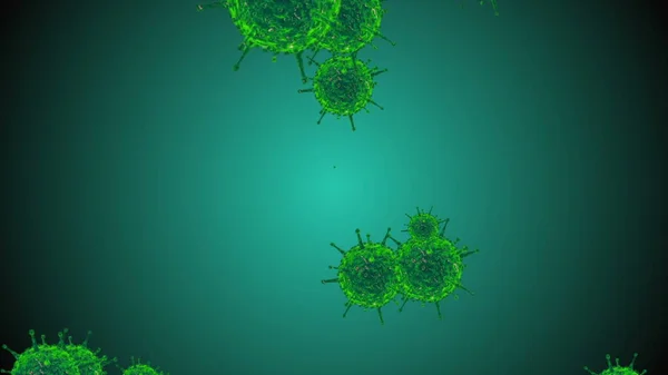 Coronavirus Covid 19例感染病毒2019 Ncov肺炎病例 医学病毒现实模型 Coronavirus壁纸 微生物 病原体细菌 色彩斑斓的粒子 — 图库照片
