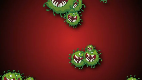 Coronavirus Covid Illustration Des Infizierten Virus 2019 Ncov Lungenentzündung Blut — Stockfoto