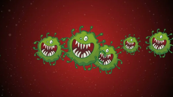Coronavirus Covid Illustrazione Virus Infetto 2019 Ncov Polmonite Nel Sangue — Foto Stock